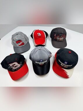 6 Dale Earnhardt Nascar racing hat lot bundle GM Goodwrench